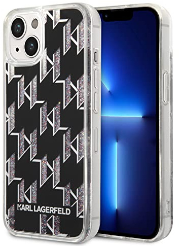 Karl Lagerfeld KLHCP14MLMNMK Hülle für iPhone 14 Plus 6,7 hardcase schwarz/Black Liquid Glitter Monogram