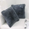 NordECO HOME 2er Set kissenbezüge 50x50 cm Kissen Dunkelgrau Künstlich Pelz Fellkissen Dekorative Deko Kissen Kuschelkissen Flauschig Sofakissen Weich Plüschkissen für Sofa