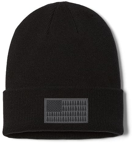 Columbia Unisex-Erwachsene Tree Flag Cuffed Beanie Mütze, Schwarz, One Size