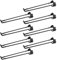 MUKCHAP Lot de 8 pieds pliables en épingle à cheveux de 32 cm, pieds de meubles en métal avec pieds de protection pour table basse, bureau de bricolage, table de chevet, noir