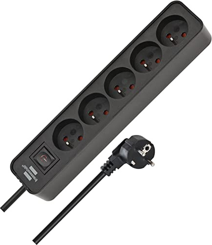 Brennenstuhl Steckdosenleiste 5-fach schwarz 3,00m