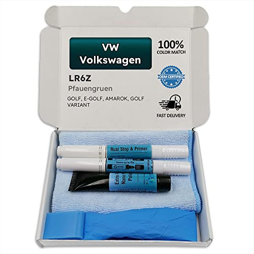 Genuine Colors Lackstift PFAUENGRUEN LR6Z für VW Volkswagen Grün Golf E-Golf AMAROK Variant