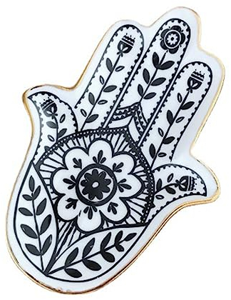 Soulnioi Hamsa-Hand-Schale, Ringhalter, Schmucktablett, dekorativer Kristallhalter, Mini-Handform-Tablett für Valentinstag, Weihnachten, Frauengeschenk