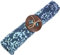 GURU SHOP Bali Batik Sarongkleid, Wickelrock, Sarong, Strand Tuch mit Sarongschnalle - Design 4/blau, Herren/Damen, Synthetisch, 160x100 cm