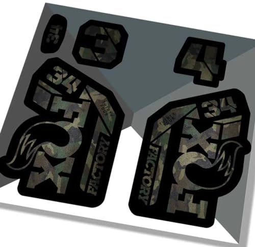 Fox 34 Factory Fork Decals 2021 - Camo - Licensed By Fox MATTE