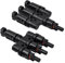 1 Paar T Typ 3 Zweig Solarsteckverbinder, Solarpanel Photovoltaik Steckverbinder, T Type 3 Branch Solar Connector, Solarpanel Kabelanschlüsse, Wasserdichter PV Stecker für Parallelschaltung