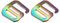 QUARKZMAN Ganci in Metallo a forma G, 2pz 0,75 (19mm) Fibbia Scorrevole Regolabile a Onda con Gancio a G per Cinghie Zaino, Multicolore