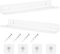 Tikplus Wandregal, 2er Set Regal Weiß, Küchenregal Wand Ohne Bohren, Bilderleiste Wall Shelf für Wohnzimmer Schlafzimmer Gewürzregal Bücherregal Industrial Deko, 30x7.9x3.6CM