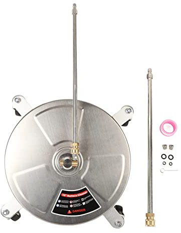 15 Inch Stainless Steel Pressure Washer Surface Cleaner,Professional 4000 PSI Cleaner with 4 Wheels
