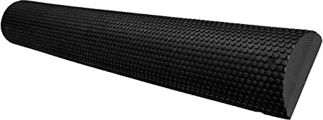 harayaa Foam Roller Halbrunde Massage Yoga Pilates Fitness, Schwarz 60cm