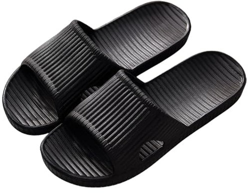 Czgcpyc Sandali da Doccia Pantofole da Doccia Sandali da Pavimento Antiscivolo per Interni ed Esterni Schiume Morbide Scarpe da Bagno Unisex EU 39/40 Nero
