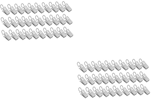 Zerodeko 60 STK Kleiderbügel Clips Sockenklammern Zapfenhaken Luftballons Fallen Edelstahl Clip-Vorhang-Clip Ausstellungsständer Für Brieftaschen Haken Für Vorhänge Metall Krokodilklemme