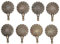 Pendentifs Coupe-Fil 8 Pièces, Outil de Coupe de Fil de Forme Ronde en Métal Vintage, Portable et Compact, pour Bricolage, Couture, Artisanat, Tricot