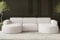 Kaiser Möbel, Sofa Modena, Designer u-Form Sofa, Modern Design Couch, Polsterecke, Freistehend, Verita Stoff Ecru Breite: 299 cm