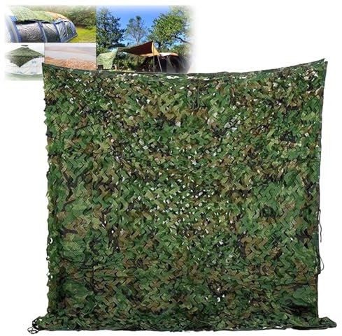 Tarnnetz 1x4.0m 1.5x4.0m 2x5m 2.5x5m 3x6m 3.5x6m 4.0x7m 4.5x7m 5x8m Woodland Oxford Stoff Grünes Tarnung Netz für Jagd, Boden, Fotografie, Bodenabdeckung(Größe:2.5 x 4.0 m)