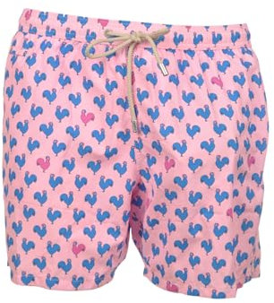 Saint Barth, Costume Boxer con Fantasia Gallo Bluette e Fuxia. LIGHTING-2117Rosa Taglia S