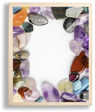 arte-tuo Bilderrahmen Opal A | 50x65 cm | Ahorn Dekor | entspiegeltes Kunstglas Antireflex | Poster Puzzle Kalligrafien Drucke