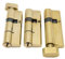 Barillet De Porte 1 pièces or Double simple cylindre ouvert matériel intérieur 100/105/110mm serrure cylindre de porte en laiton serrure étendue 8 pièces clé Cylindres De Serrures(100(35knob-65))