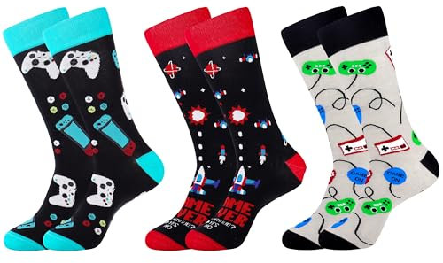 Belloxis Gamer Geschenk Socken für Männer und Jungs - Zocker Geschenke Herren 43-46