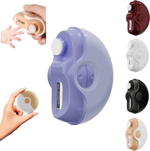 Electric Nail Clippers, Automatic Nail Clippers for Thick Nails, 2 in 1 Nail Trimmer, USB Rechargeable, Nail Cutter Polisher for Adult, Baby, Kids, Women, Seniors Grooming