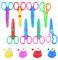 UCEC Kinderschere Set, Stanzer Kinder, Bastelschere Kinder, enthält 6 Zickzackschere Kinder, 2 Sichere Kinderscheren, 4 Mini Papierstanzer, Basteln ab 2 jahre, für DIY, Scrapbook, Fotoalbum, Handwerk
