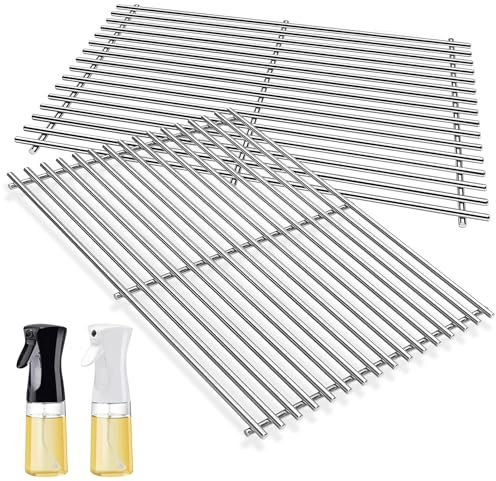 KEESHA 47,6 cm Premium-Grillroste für Weber Genesis II 300 und Genesis II LX 300 Serie, Ersatz für Weber 66802 66095, 7,02 mm Edelstahl in Lebensmittelqualität 304
