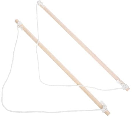 Happyyami Elegant Wooden Garden Banner Pole Kit Wall Mount Flag Pole Stands Quilt Hanger for Display