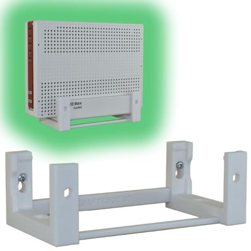 CraftEdge3D EasyClick passgenauer Wandhalter für AVM Fritz!Box 6690, 6590, 6591 auch als Deckenhalterung, sicher einrastend, in jeder Richtung montierbar, inklusive Montagematerial.