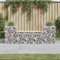 Generisch Jiangboyue-834387 Banc de jardin en gabion en pin massif 183 x 41 x 60,5 cm