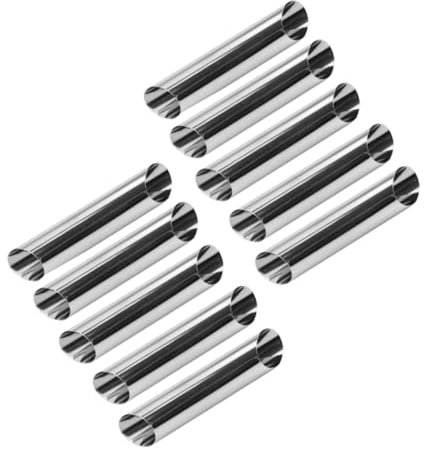FUNOMOCYA 20 Stück Edelstahl Cannoli-röhrchen Croissant-backformen Für Dänisches Gebäck Wiederverwendbar