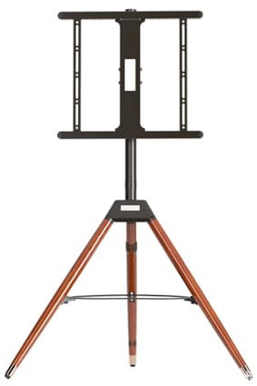 Rotatable Mobile Floor Standing TV Stand, Solid Wood LCD TV Monitor Stand with Tray for 32 - 75 TVs