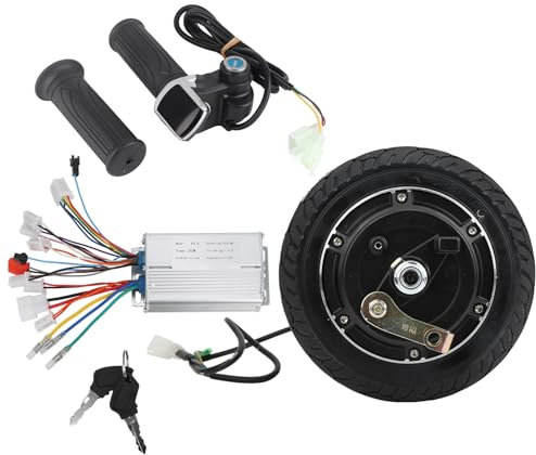 Alomejor 8in Electric Scooter Bürstenloser Nabenmotor, 48 V 350W Rad Set, Aluminium -Legationssteuerungen für DIY Electric Scooter