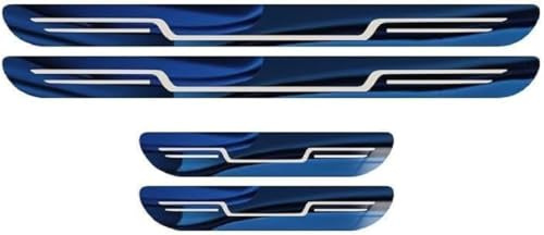 KFBJM 4 Pezzi Battitacco Auto per Renault Megane E-Tech Electric 2022-2025, Acciaio Inox Anti-Graffio Protezione Portiere Protezione Pedale Adesivi Soglie Accessori,D