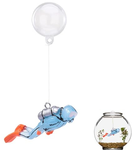 Décoration d'aquarium - Glow-in-The-Dark Fish - Décoration de petit aquarium - Accessoire de plongée miniature pour eau salée et eau douce