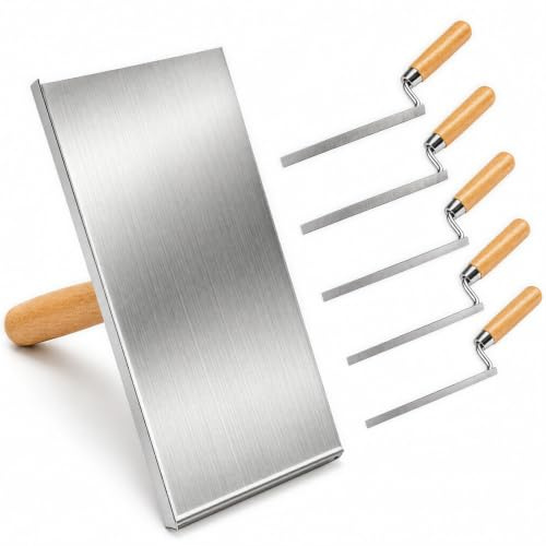 bssmmai 5 stycken fogspackel, 1 styck fogbräda (300 mm × 150 mm), 29 mm lång fogspackel, finns i 5 bredder: 6 mm, 8 mm, 10 mm, 12 mm och 15 mm