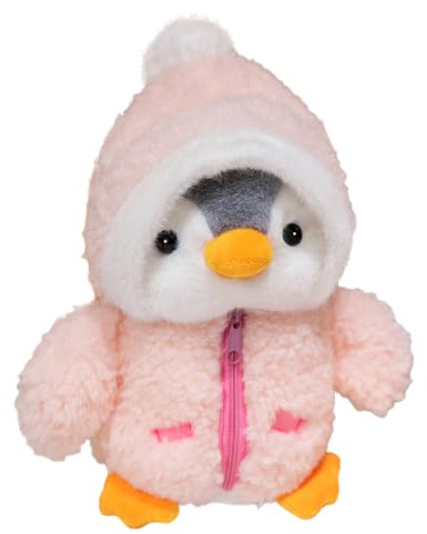 Huhaokejis Peluche Pinguino 25cm, Pinguino Peluche Giocattoli, Morbido Pinguin Peluch, Peluches per coccolare e giocare, Kawaii pinguini, Regalo di compleanno, Casa Decorazione (Rosa)
