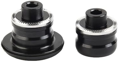 Auratrove Adattatore da QR a perno passante per bicicletta, in lega di alluminio, convertitore a sgancio rapido per 9-15 mm anteriore e posteriore da 10-12 mm, nero