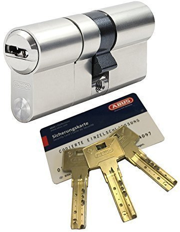 ABUS Bravus.3000 MX Doppelzylinder mit Sicherungskarte und 3 Schlüssel, Länge (a/b) 30/30mm (c=60mm), modulare Bauweise MX erhöhter Bohr.- Zieh- u. Abreißschutz, mit Not-u. Gefahrenfunktion (50/50mm)