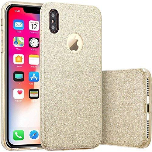 3 En 1 Funda Brillante - Oro, iPhone X