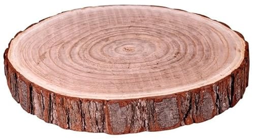 Extra große/große Naturholz-Scheibe Baumrinde Hochzeitstisch Mittelstück Kuchenständer Mittelgroß