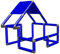 move and stic 875183 - Basic Baukasten Grundbaukasten Einsteigerset Spielhaus Klettergerüst für Kleinkinder ohne Rutsche (Blau)