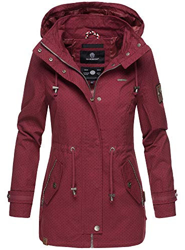 MARIKOO Damen Jacke Frühling Übergangsjacke Print Parka Mantel Kapuze Nyokoo XS - XXL 6 Farben 2019 …