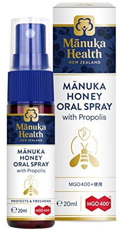 Manuka Health Products Propolis & MGO400 Oral Spray NEW IMPROVED, 20 ml
