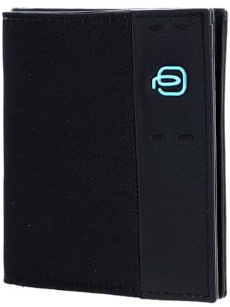PIQUADRO P16 Porta carte di credito in pelle e tessuto ad uno scomparto