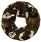 WANSSY® Loop-Schal Damen Rundschal Schlauch-Schal Feinstrick doppellagig warm kuschelig hochwertig mit Sterne Katze Totenkopf Eule Kette Muster (Militär Braun)