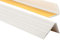 Nez de marche profil d’angle PVC autoadhésif 50x40mm antidérapant, d'escalier-protection, bande de bordure, 150cm, Blanc