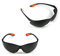Othmro Gafas de trabajo y deportes Policarbonato Seguridad Gafas de sol Negro Lente Pierna Negro 2pcs