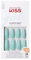 KISS Gel Fantasy Collection, Back It Up, Long Length Teal Sculpted Gel Nails, Includes 28 False Nails, Nail Glue, Nail File, and Manicure Stick