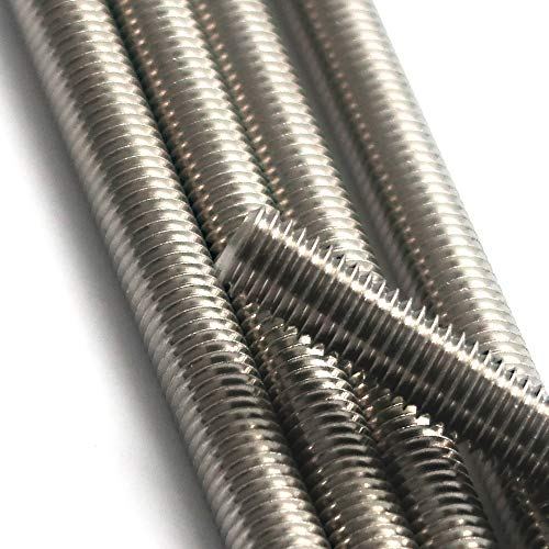PROTECH 2 Stück Gewindestangen M12 Länge 1 Meter rostfreier Edelstahl A2 V2A DIN 975 / DIN 976 Regelgewinde 1000mm 1m Gewindestab 12mm Durchmesser
