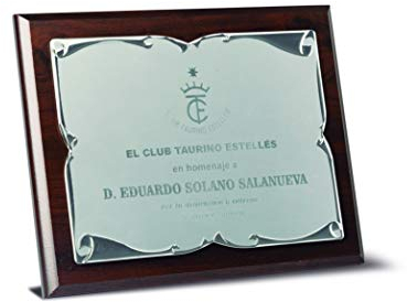 NuevoArte Placa Homenaje Pergamino (24x19cm)